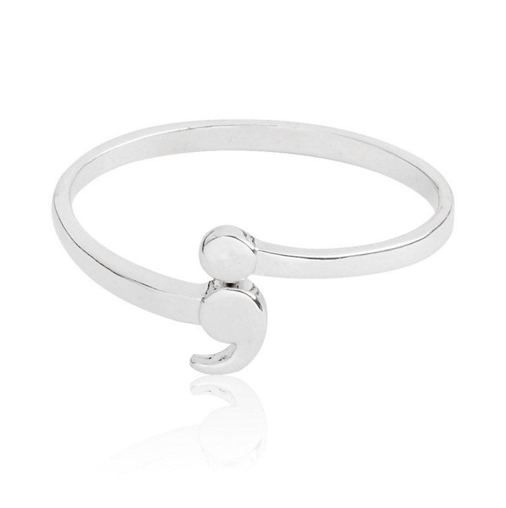 Silver Colon Ring