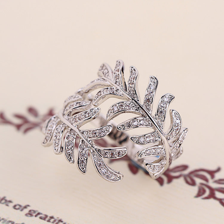 Adjustable Leaf Design Ring