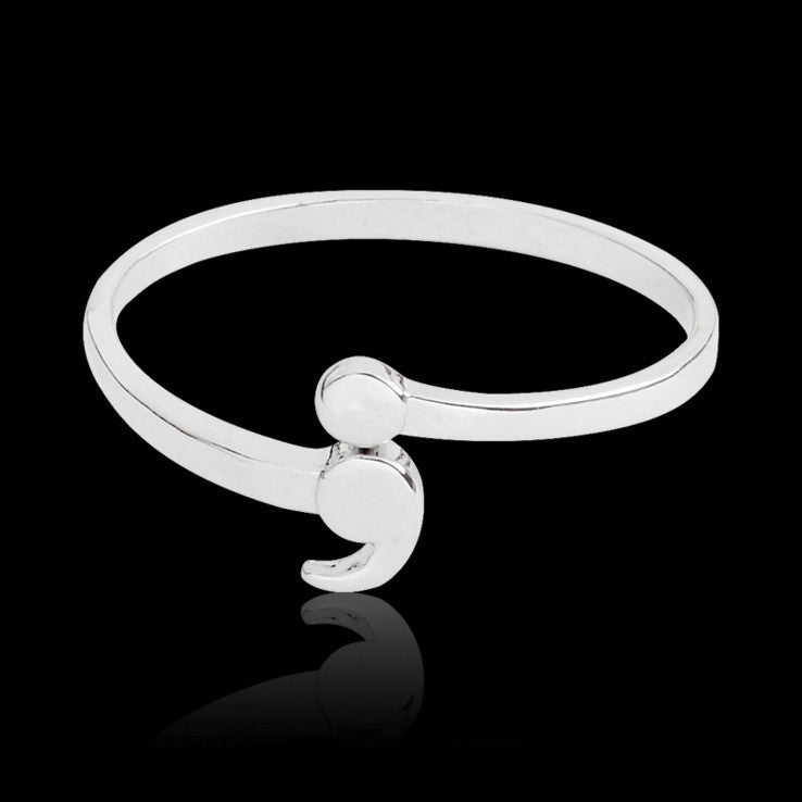 Silver Colon Ring