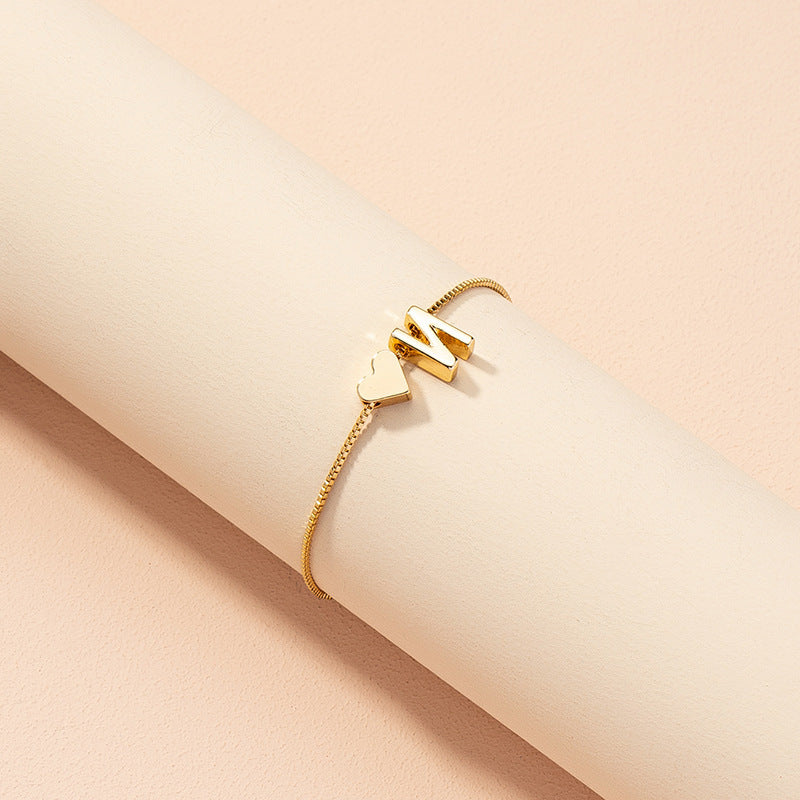 Adjustable Initial Letter Bracelet