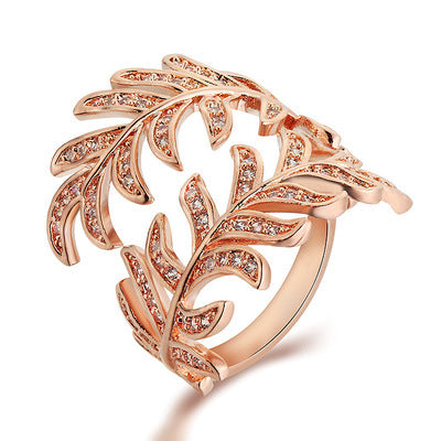 Adjustable Leaf Design Ring