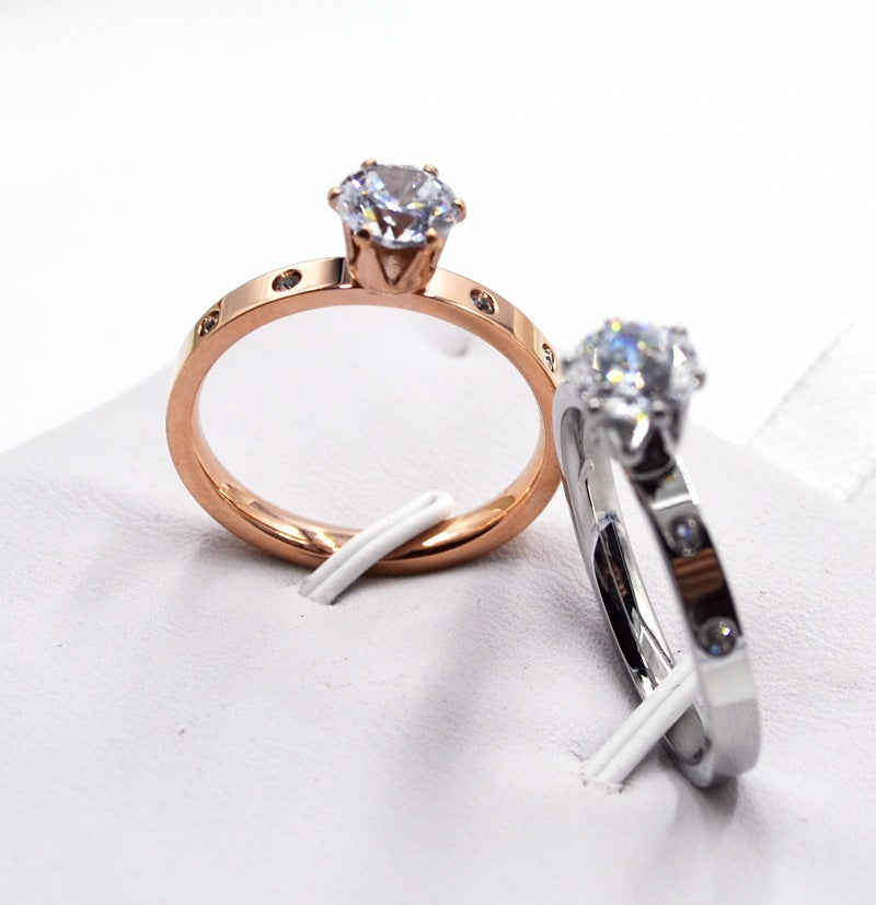 Diamond Rose Gold and Silver Rings