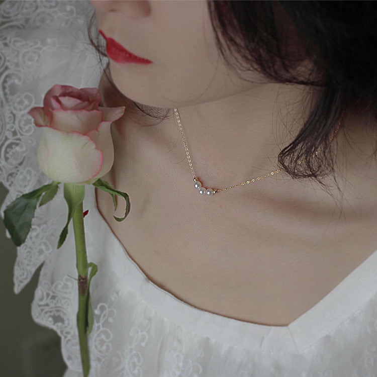 Triple Pearl Necklace
