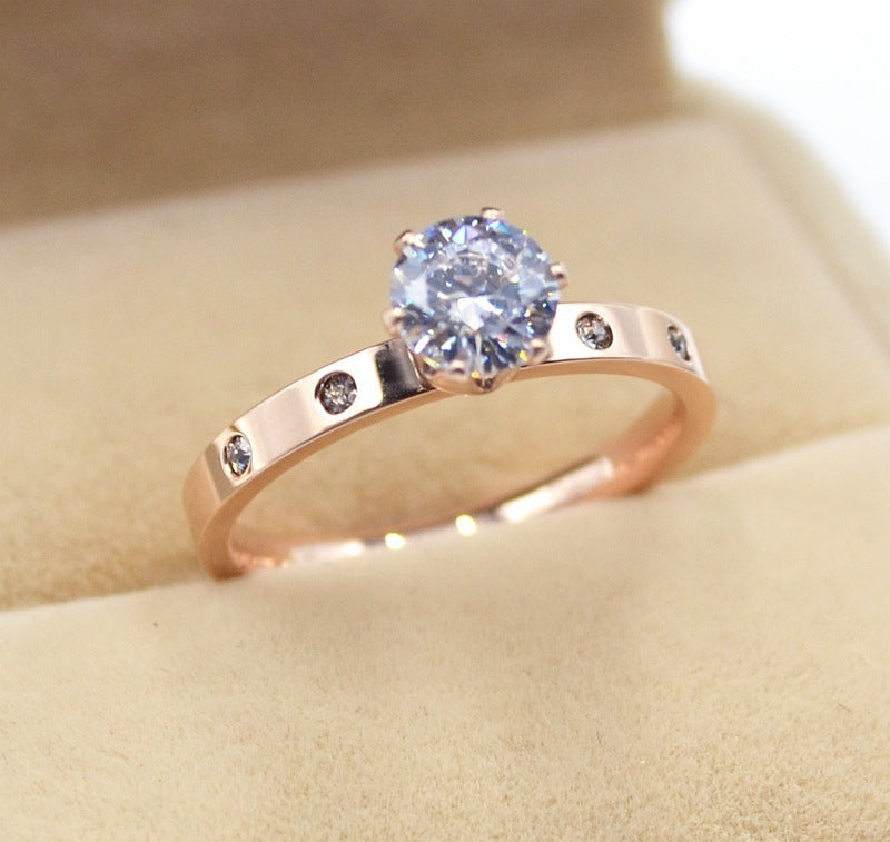 Diamond Rose Gold and Silver Rings