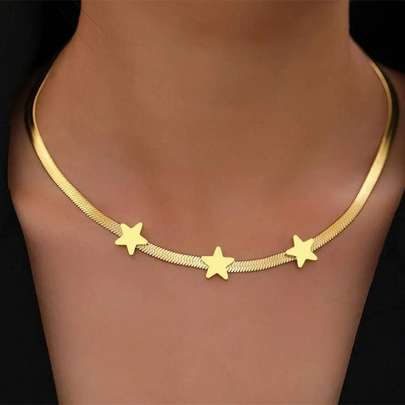 Triple Star Designed Necklace