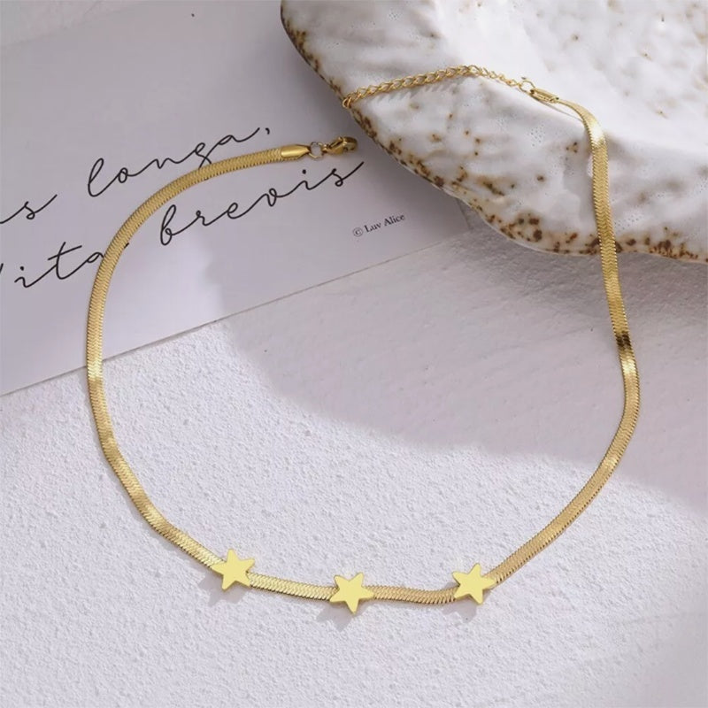 Triple Star Designed Necklace