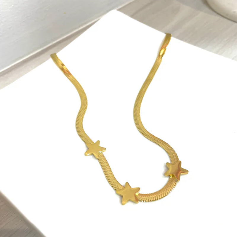 Triple Star Designed Necklace