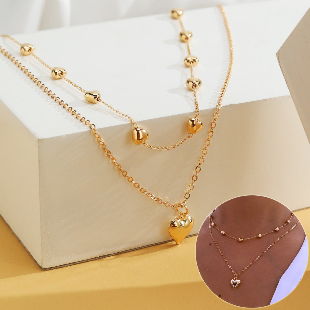 Double Layered Heart Necklace