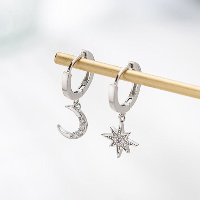 Star and Moon Earrings