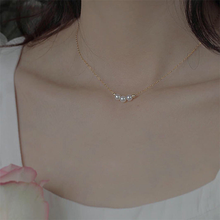 Triple Pearl Necklace
