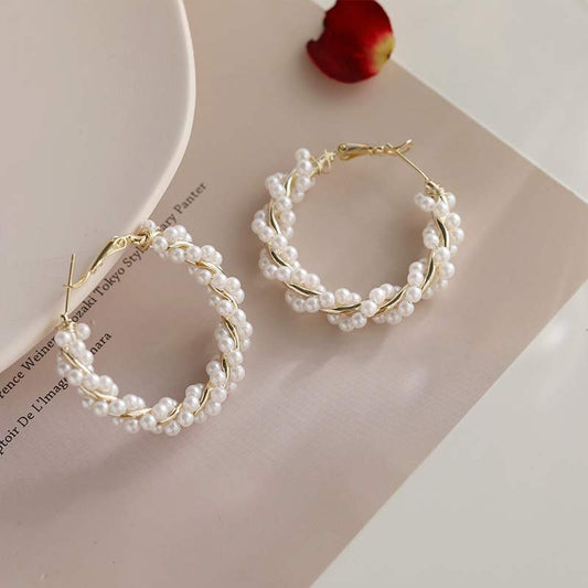 Pearl Round Earrings