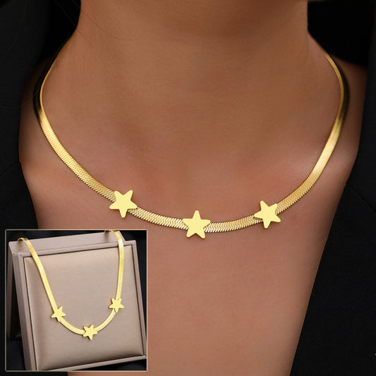 Triple Star Designed Necklace