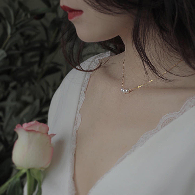 Triple Pearl Necklace