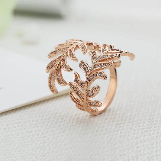 Adjustable Leaf Design Ring
