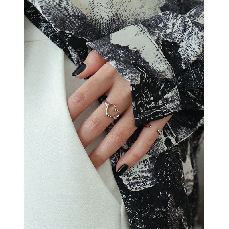 Adjustable Heart Shaped Ring