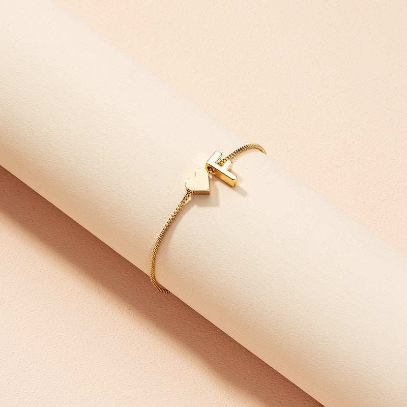 Adjustable Initial Letter Bracelet