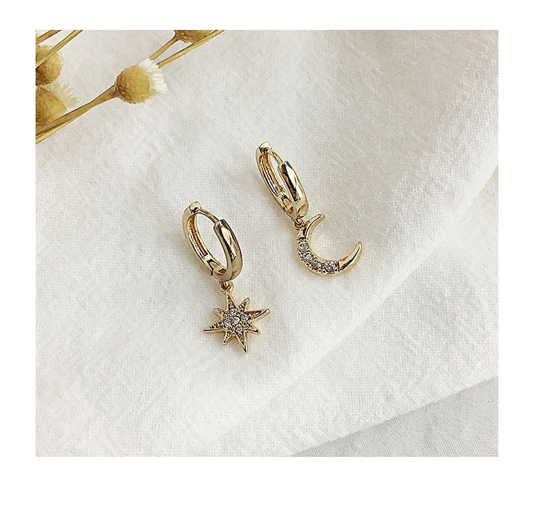 Star and Moon Earrings
