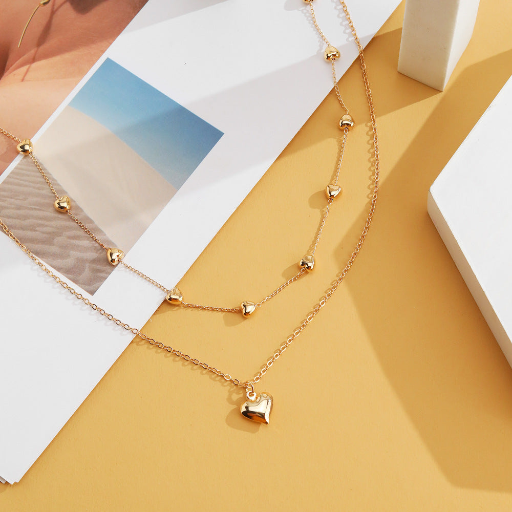 Double Layered Heart Necklace