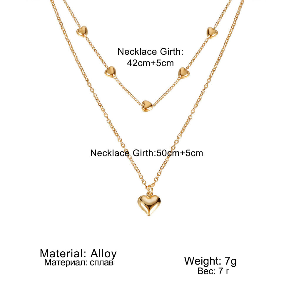 Double Layered Heart Necklace