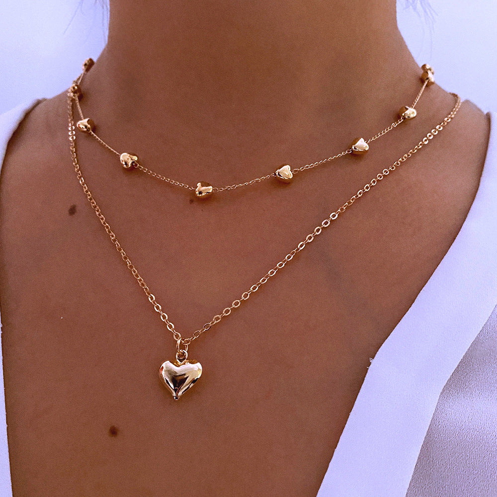 Double Layered Heart Necklace