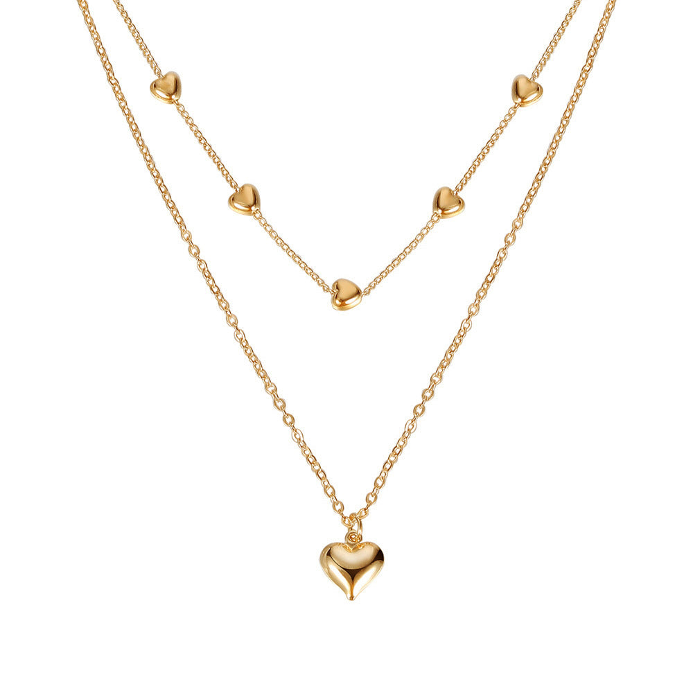 Double Layered Heart Necklace