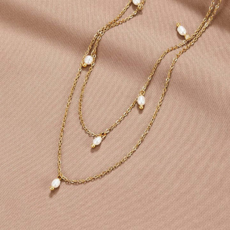 Pearl Double-layer Twin Necklace