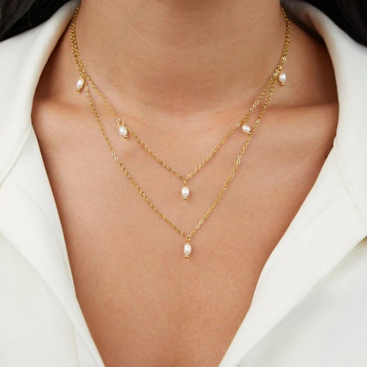 Pearl Double-layer Twin Necklace