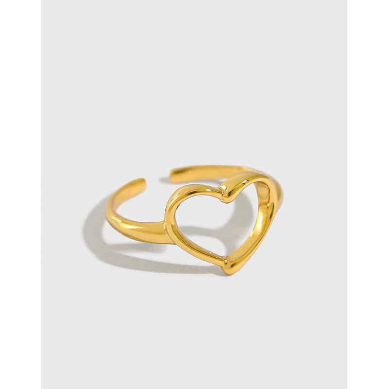 Adjustable Heart Shaped Ring